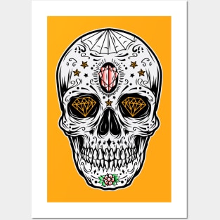 Decorative Diamond Skull Posters and Art